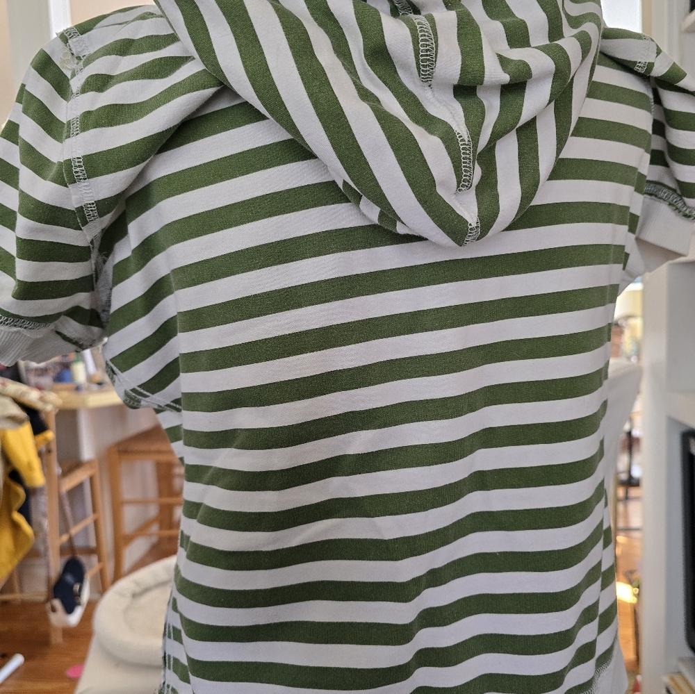Massimo Short-sleeved Small Women's Green & White Hoodie - Picture 2 of 7